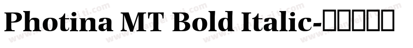 Photina MT Bold Italic字体转换